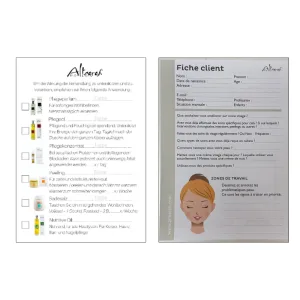 Bloc 100 pages - Fiche presciption client  - Cabine