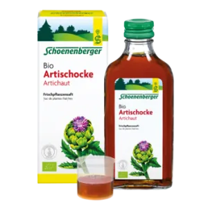 Artichaut suc de plantes fraîches bio
